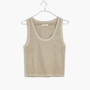 Madewell Waffle Knit Scoop Crop Tank